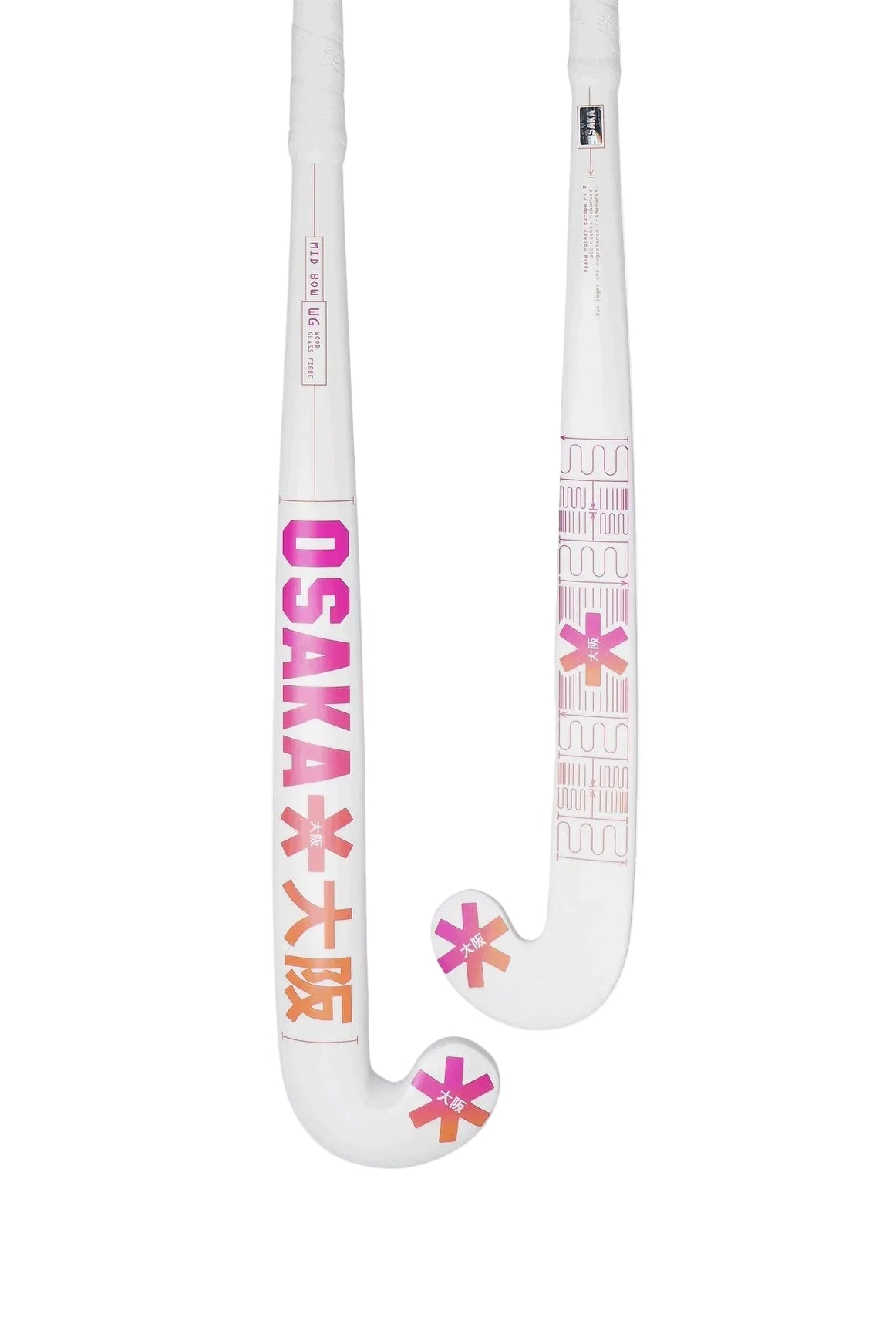 Osaka Mid Bow WG | Fantastisches Pink-True Feldhockeyschläger – Ansicht 1
