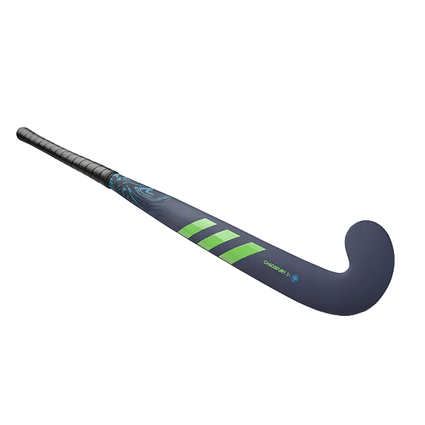 adidas Chaosfury Wood .5 i Blue Lucid Lime Indoor Hallenhockeyschläger – Ansicht 1