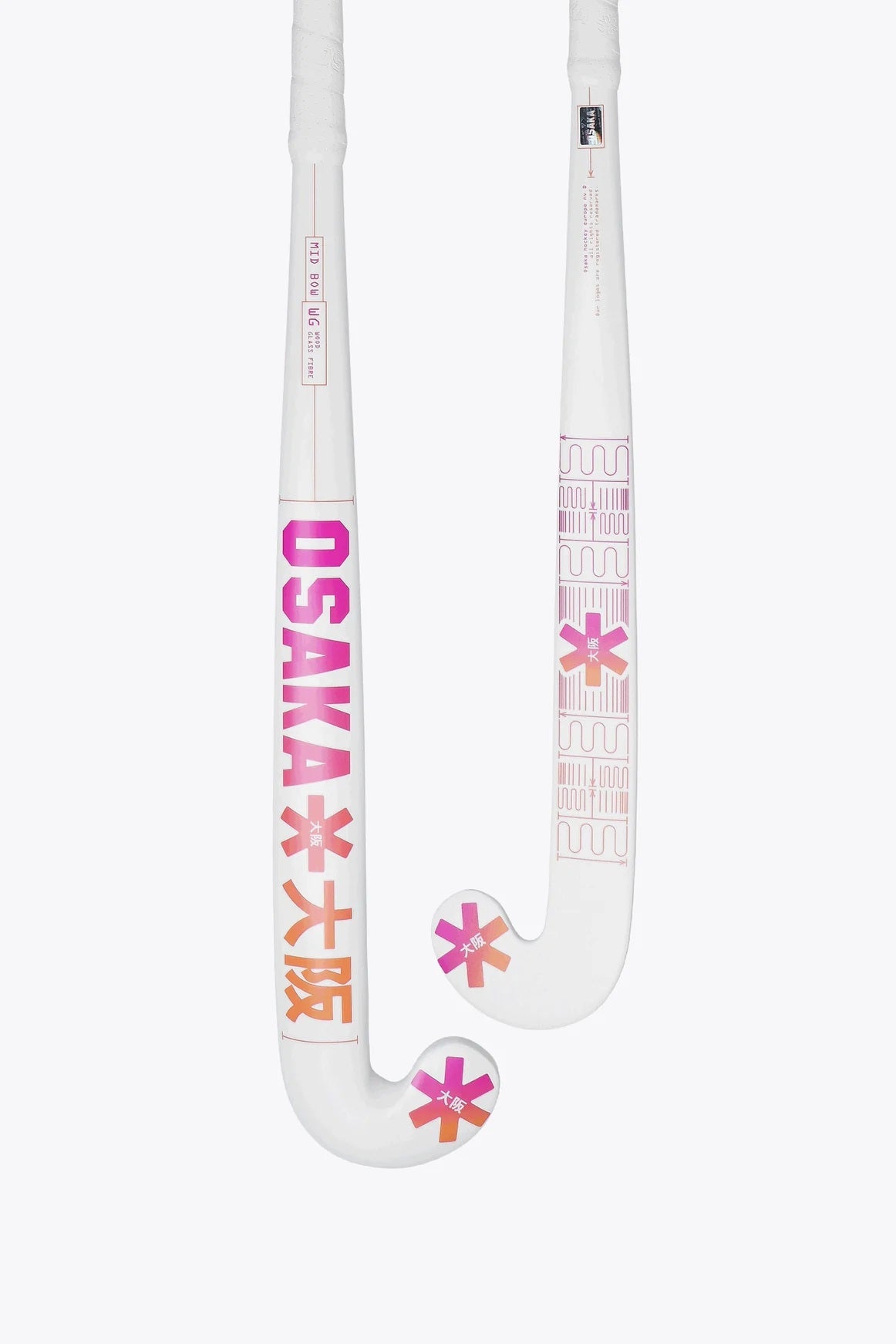 Osaka Mid Bow WG | Fantastisches Pink-True Feldhockeyschläger – Ansicht 1